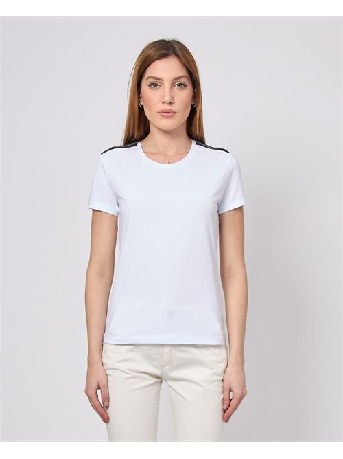 T-shirt blanc EA7 avec logo au dos EMPORIO ARMANI EA7 | 7W000497-AF14880U0002